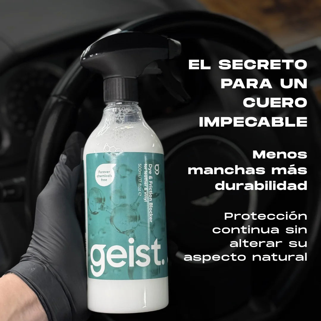 Protector y bloqueador de tinte y fricción para cuero Geist Bloqueador