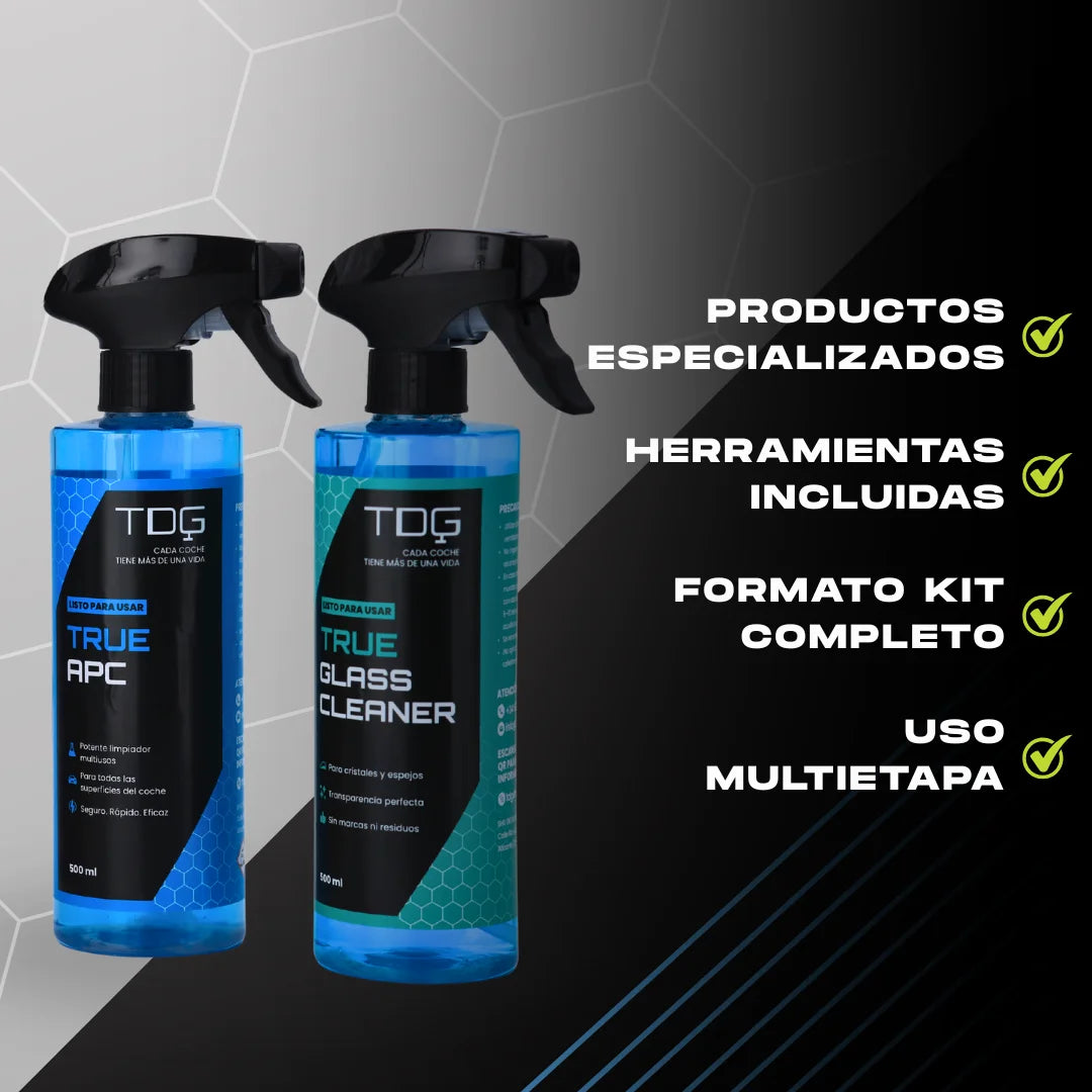Kit de productos para el cuidado del coche True Kit Detailing Pro