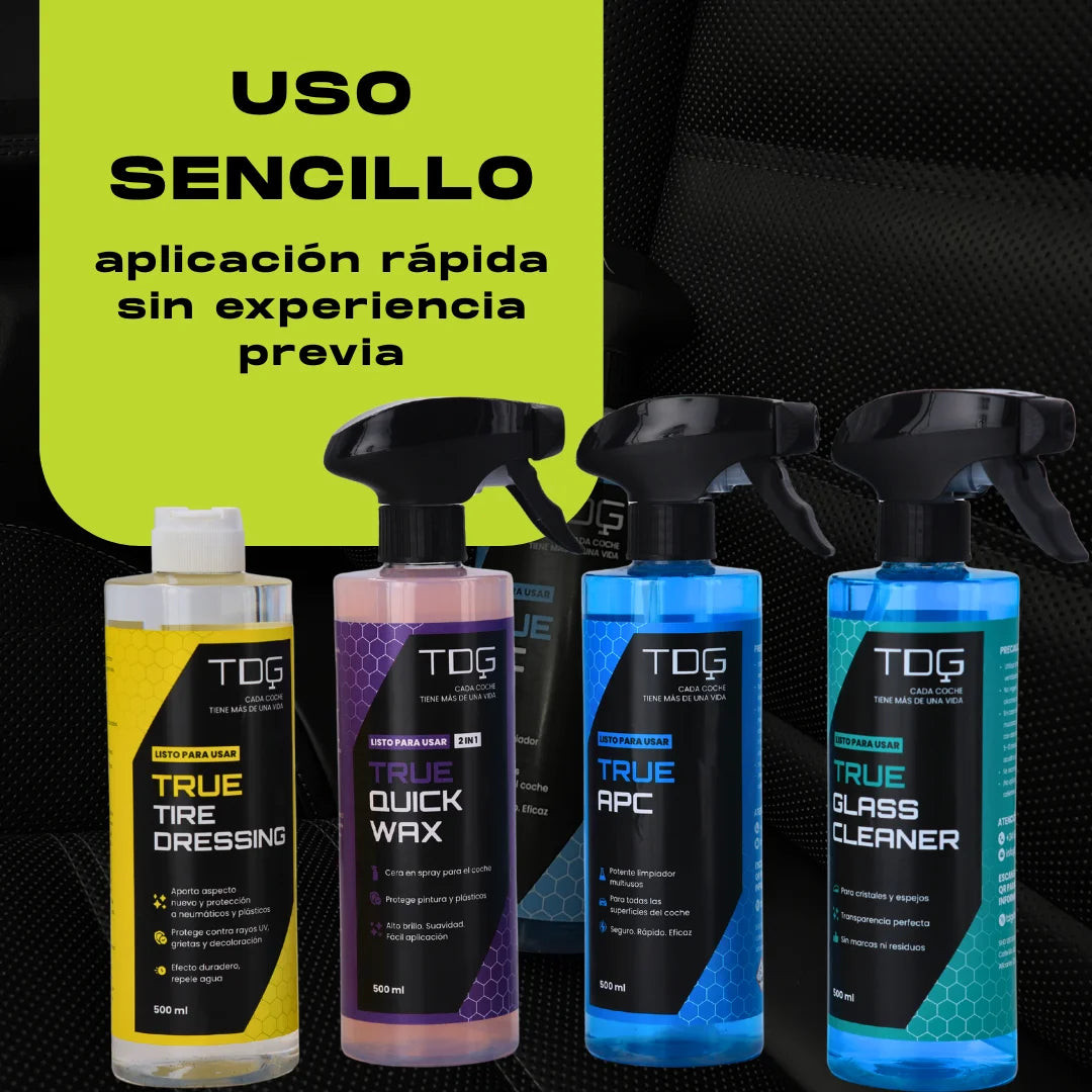 Kit de productos para el cuidado del coche True Kit Detailing Pro