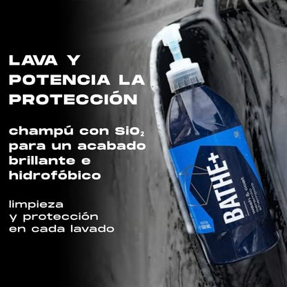 CHAMPÚ CON SiO₂ Y EFECTO HIDROFÓBICO – GYEON Q²M Bathe+