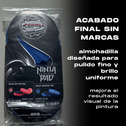 Almohadilla de acabado Scholl Concepts Ninja Pad Azul 145 mm