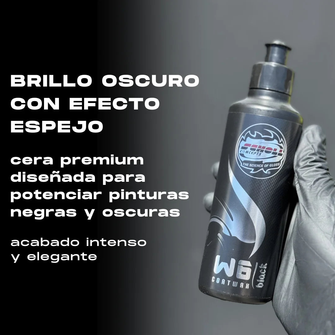 Protege y da brillo a la pintura Scholl Concepts W6 Black cera