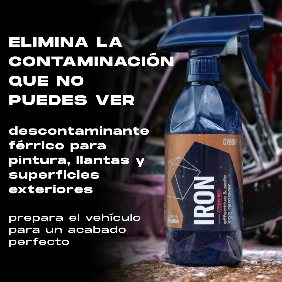 DESCONTAMINANTE FÉRRICO PARA PINTURA Y LLANTAS – GYEON Q²M Iron REDEFINED