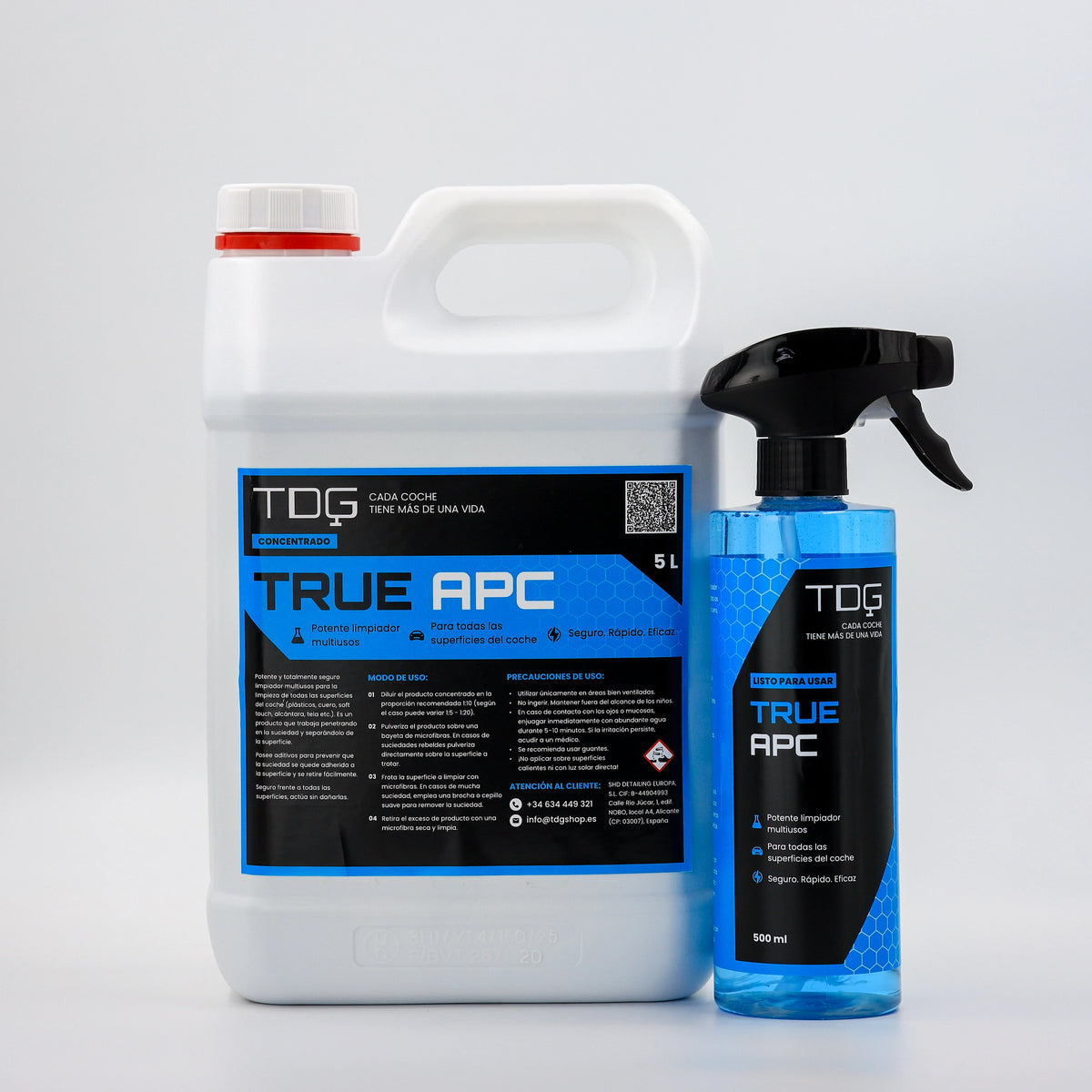 True APC garrafa de 5 L y pulverizador de 500 ml