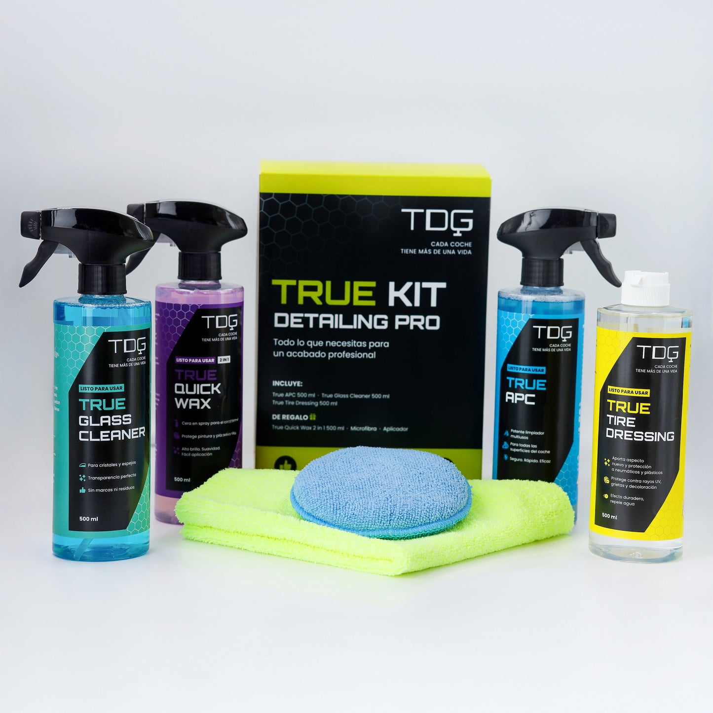Kit de productos para el cuidado del coche True Kit Detailing Pro