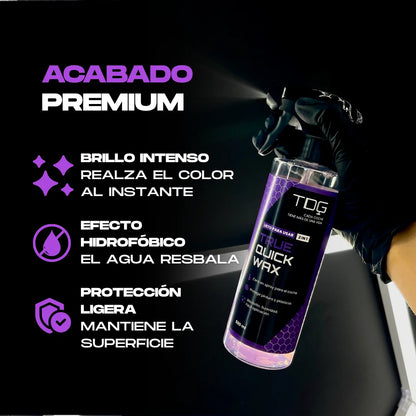Cera Líquida en Spray para Coche True Quick Wax 2 in 1