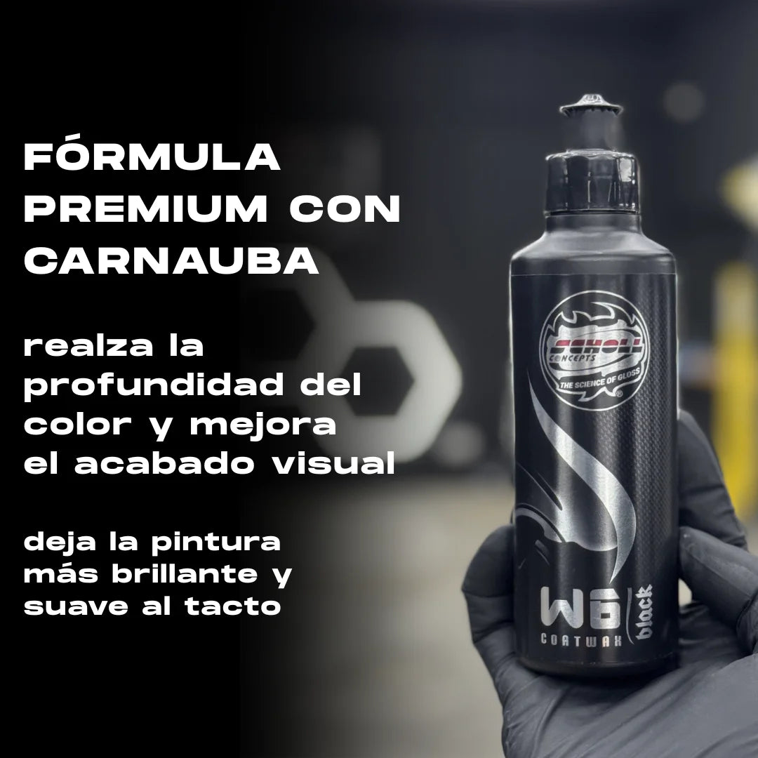 Protege y da brillo a la pintura Scholl Concepts W6 Black cera