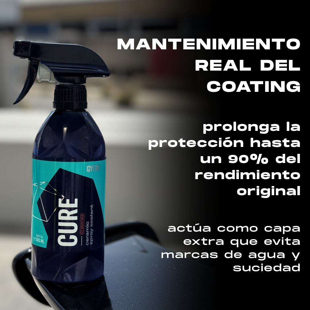 Protección cerámica con efecto hidrofóbico para coatings – Gyeon Q²M Cure