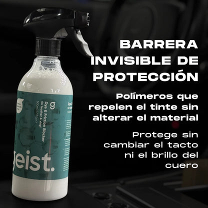 Protector y bloqueador de tinte y fricción para cuero Geist Bloqueador