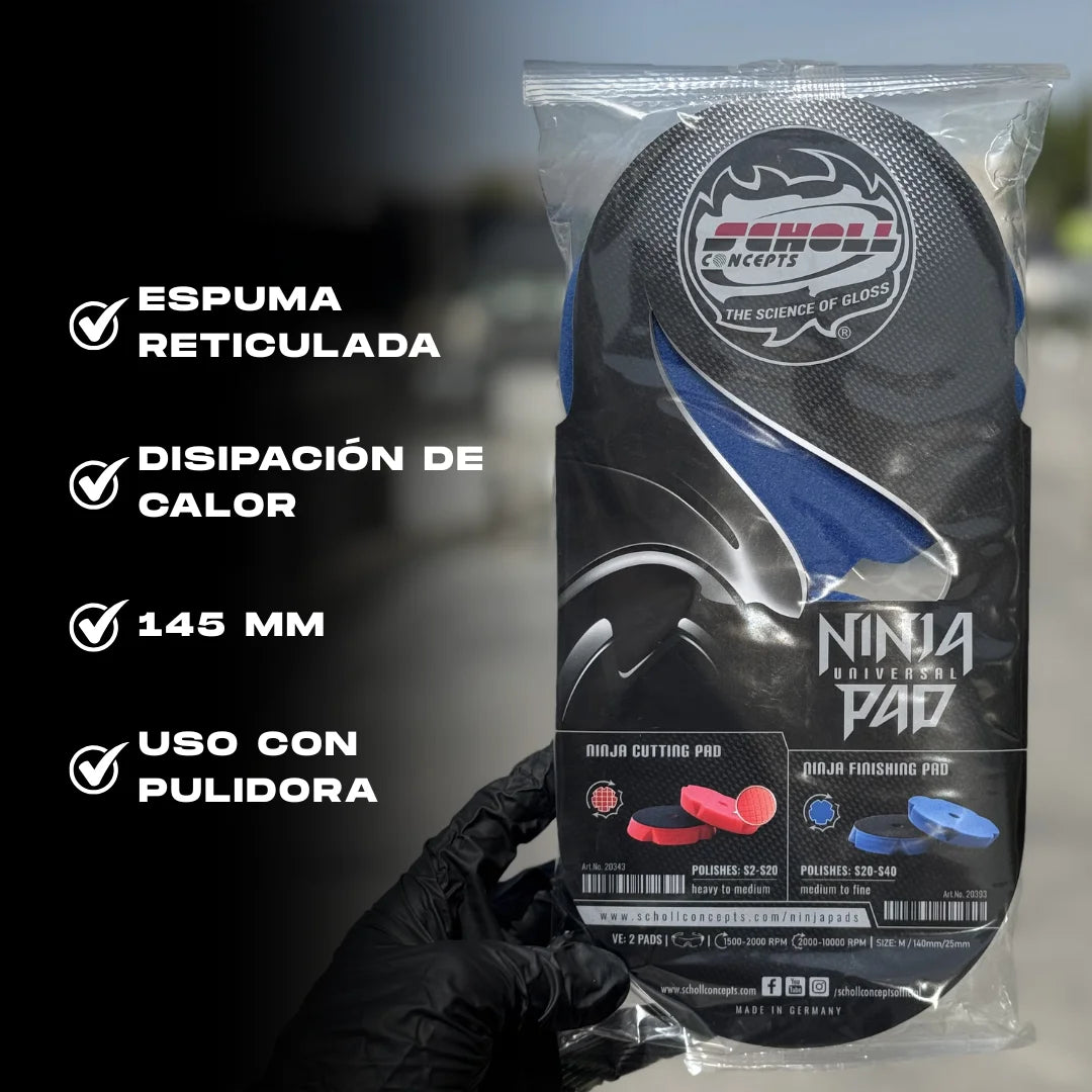 Almohadilla de acabado Scholl Concepts Ninja Pad Azul 145 mm