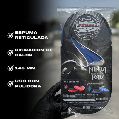 Almohadilla de acabado Scholl Concepts Ninja Pad Azul 145 mm