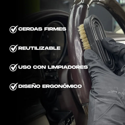 Cepillo de Cerdas Firmes para Tapicería y Cuero