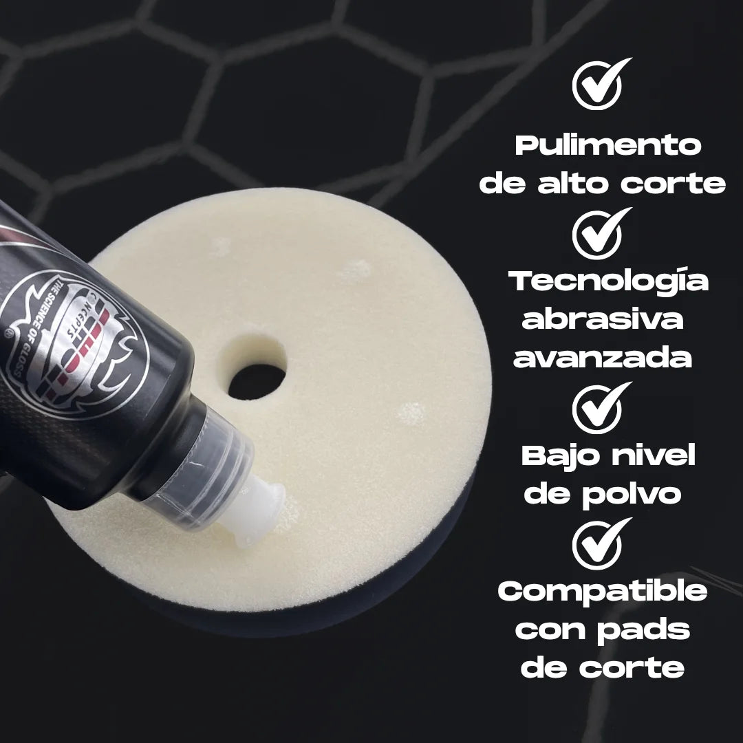Scholl S2 Black sobre pad de pulido: alto corte, bajo nivel de polvo y compatible con pads de corte