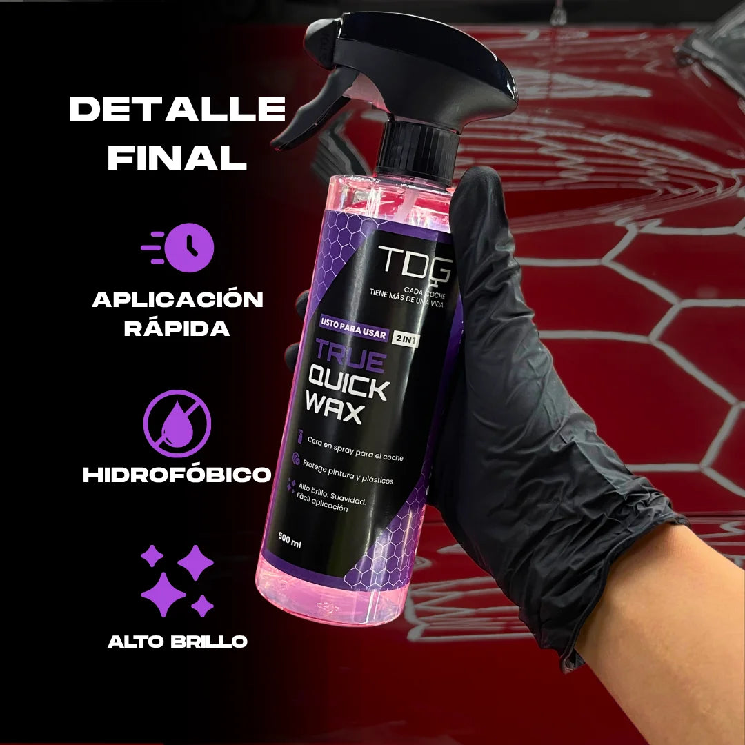 Cera Líquida en Spray para Coche True Quick Wax 2 in 1