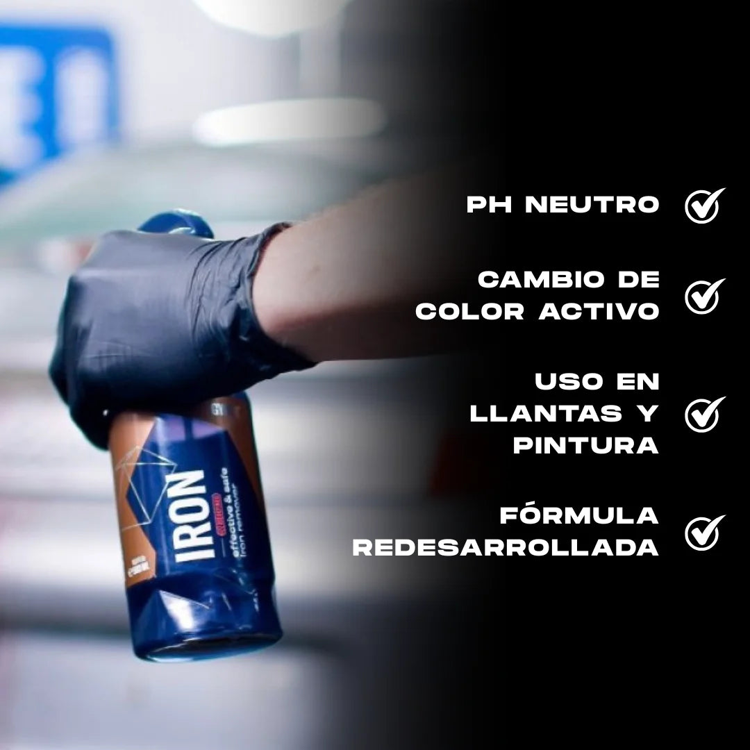 DESCONTAMINANTE FÉRRICO PARA PINTURA Y LLANTAS – GYEON Q²M Iron REDEFINED