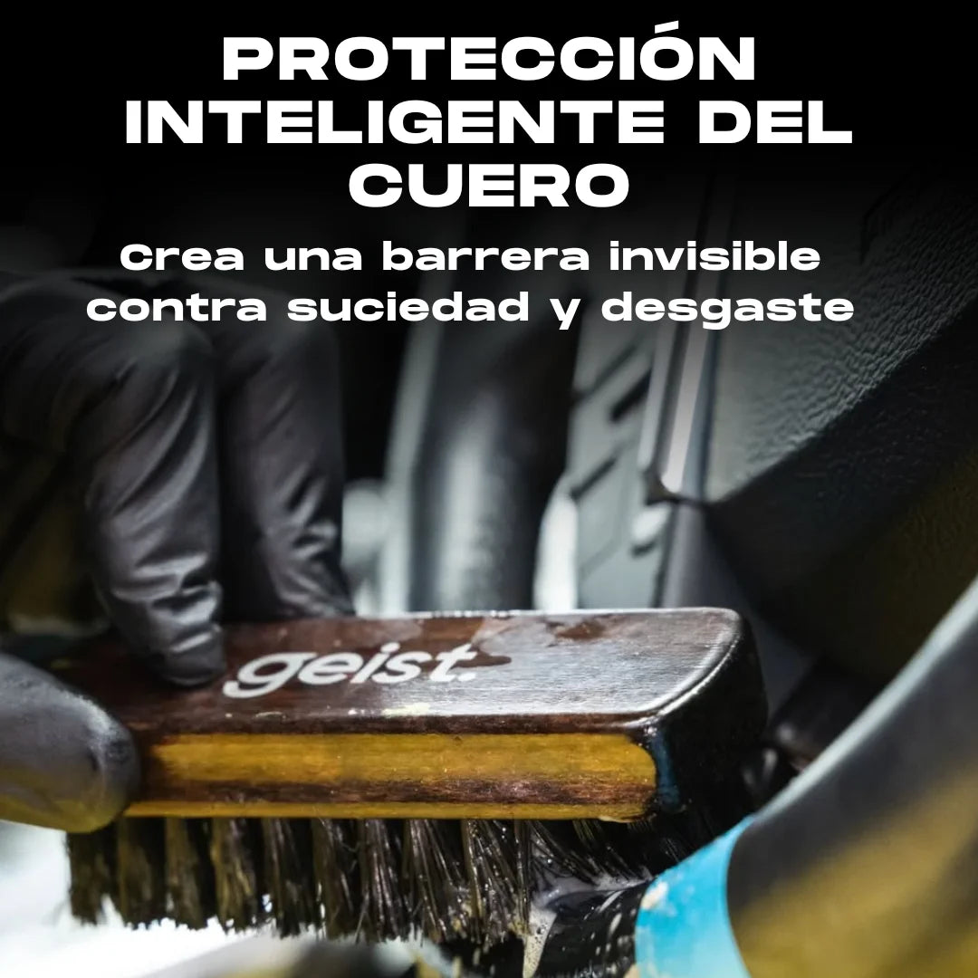 Kit para cuidado de cuero . Limpieza nutrición y protección Geist 3 Plus