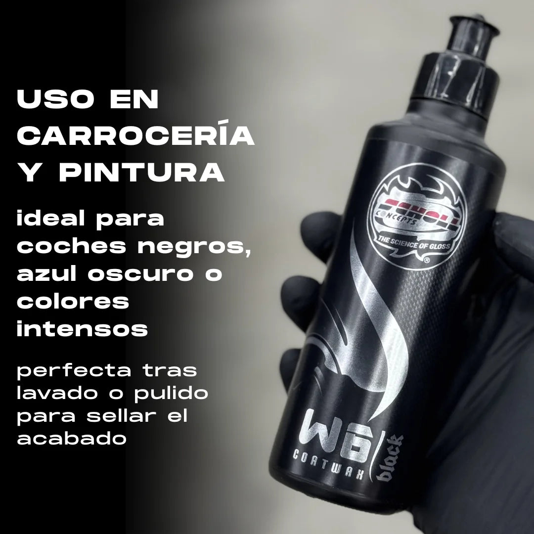 Protege y da brillo a la pintura Scholl Concepts W6 Black cera