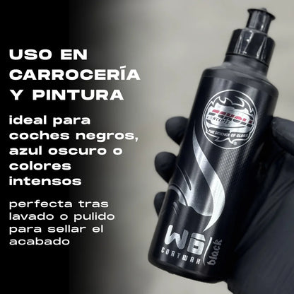 Protege y da brillo a la pintura Scholl Concepts W6 Black cera