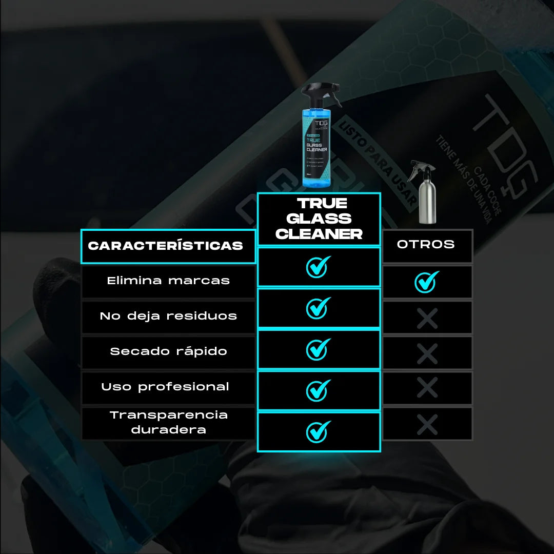 Limpia cristales Profesional para Coche True Glass Cleaner