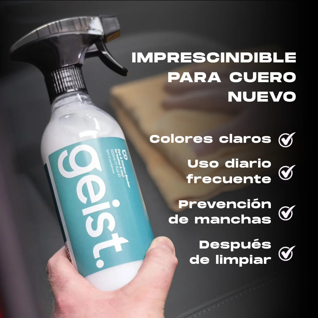Protector y bloqueador de tinte y fricción para cuero Geist Bloqueador