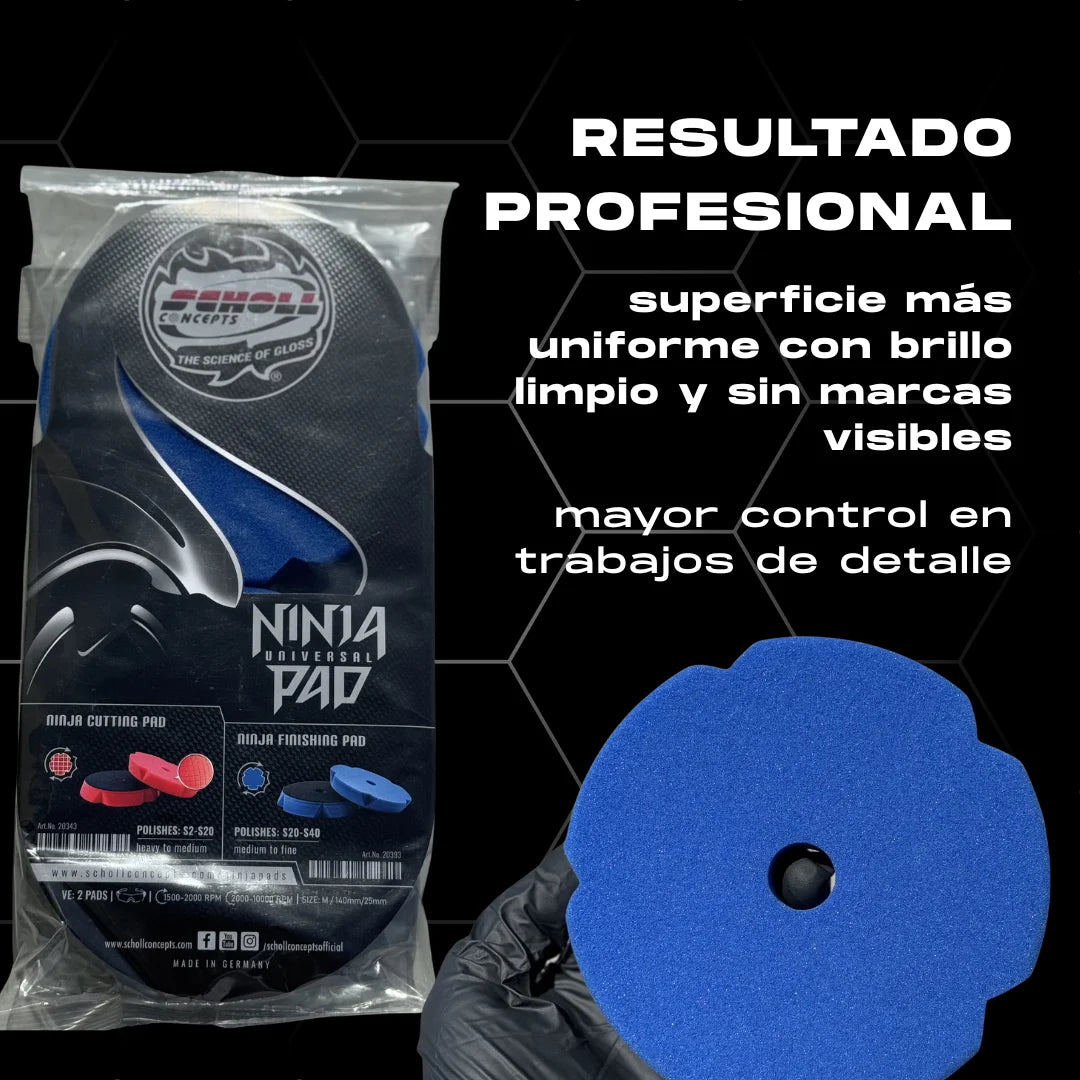 Almohadilla de acabado Scholl Concepts Ninja Pad Azul 145 mm