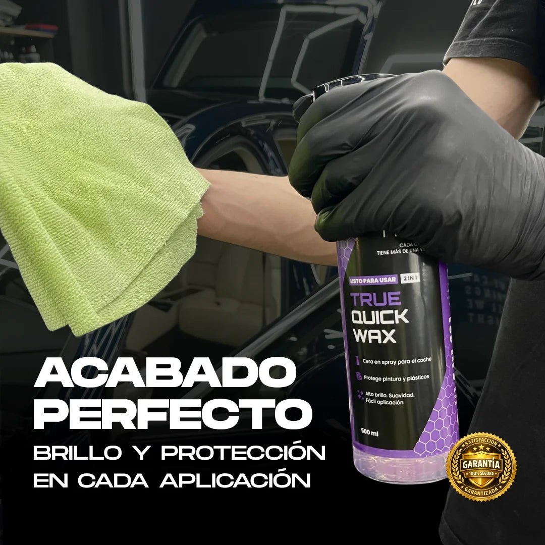 Cera Líquida en Spray para Coche True Quick Wax 2 in 1