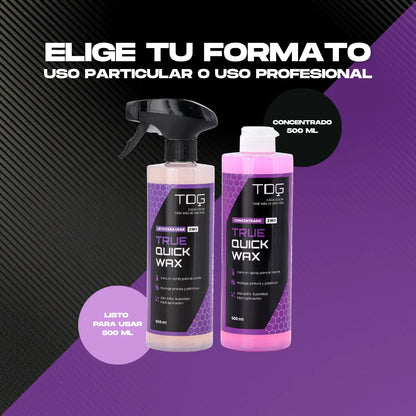 Cera Líquida en Spray para Coche True Quick Wax 2 in 1
