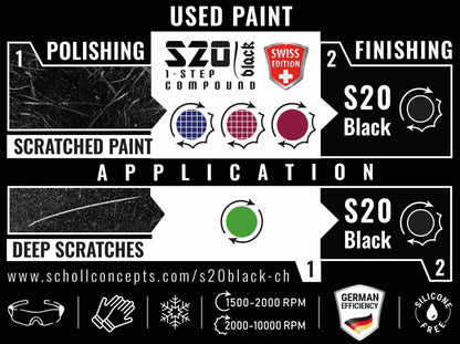 Pulimento de un paso Scholl Concepts S20 Black Swiss