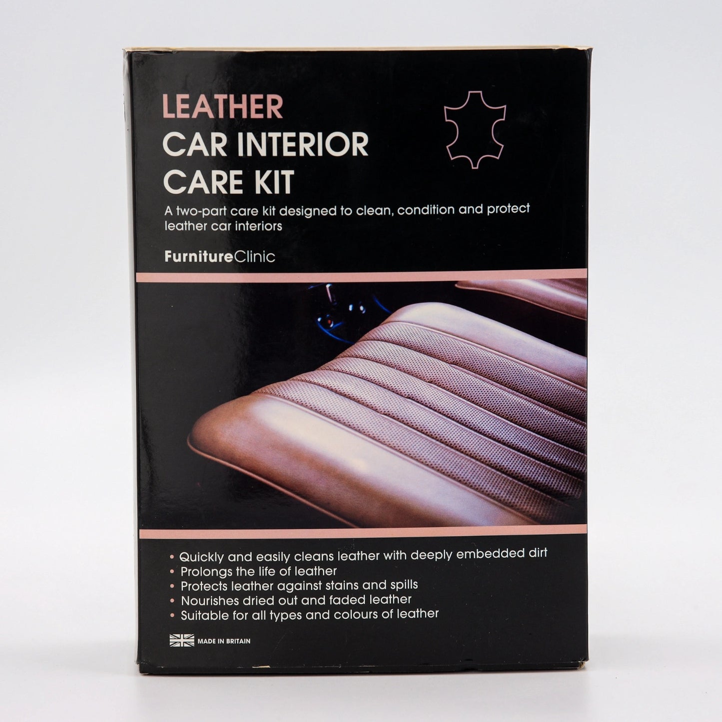 Kit de cuidado para cuero interior de automóvil Furniture Clinic (Leather Car Interior Care Kit)