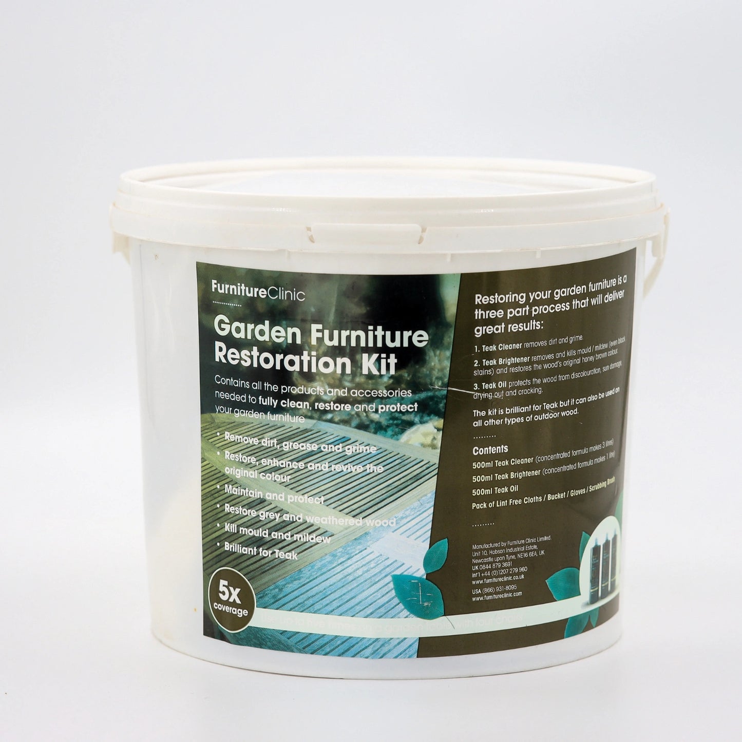Kit de restauración para muebles de jardín de madera Furniture Clinic (Garden Furniture Restoration Kit)