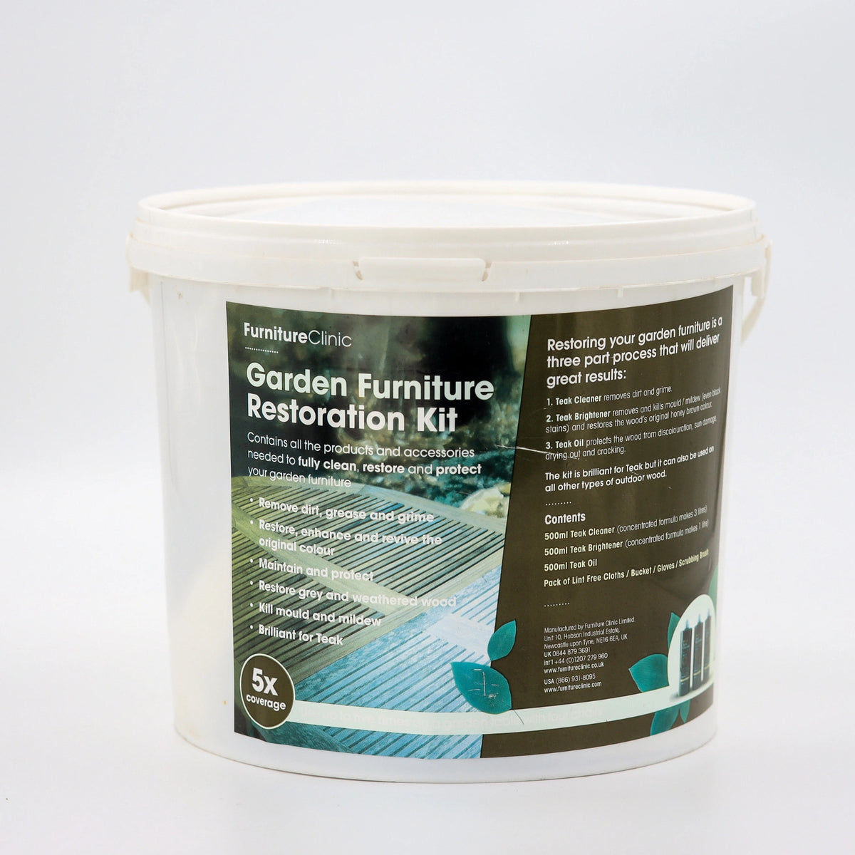 Kit de restauración para muebles de jardín de madera Furniture Clinic (Garden Furniture Restoration Kit)