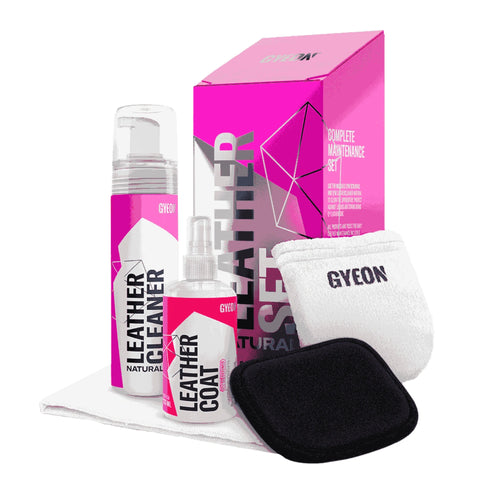 Kit completo para el cuidado del cuero GYEON Q²M Leather Set Natural