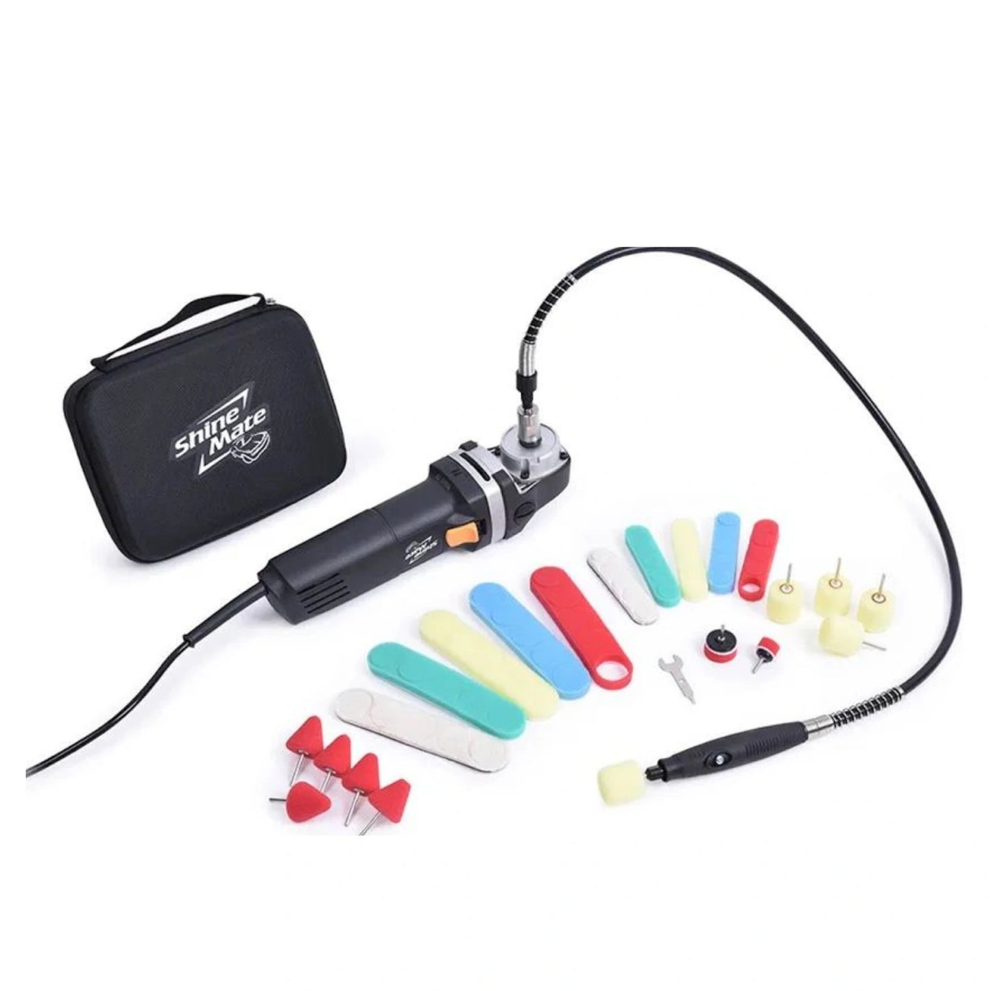MPK-3 Kit Mini Pulidora Nano ShineMate M14 | Kit de Extensión Profesional para Detailing