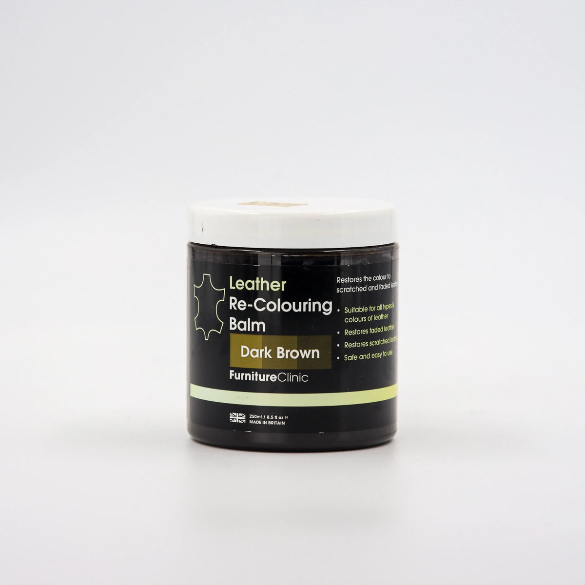 Bálsamo Restaurador de Color para Cuero Furniture Clinic Dark Brown 250 ml