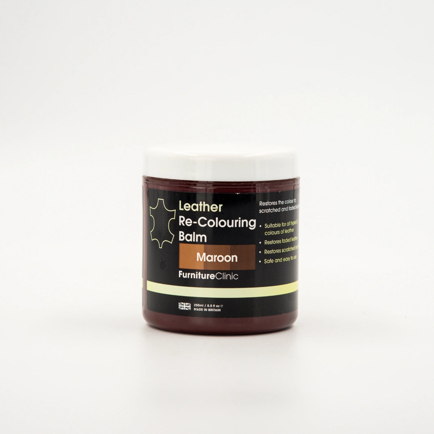 Bálsamo Restaurador de Color para Cuero Furniture Clinic Maroon 250 ml