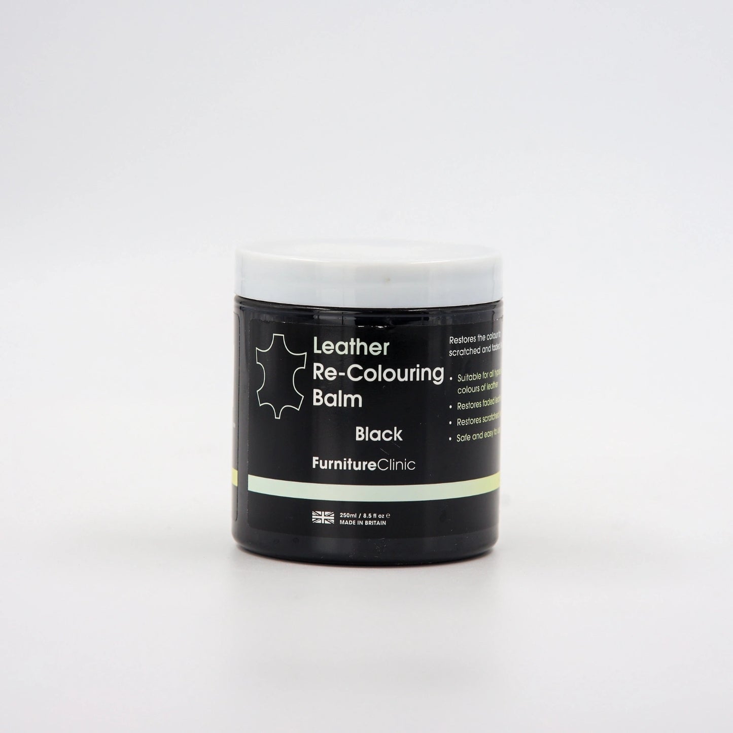 Bálsamo Restaurador de Color para Cuero Furniture Clinic Black 250 ml