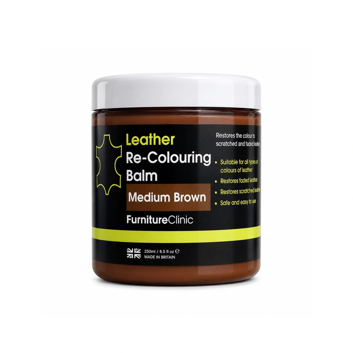 Bálsamo Restaurador de Color para Cuero Furniture Clinic Medium Brown 250 ml