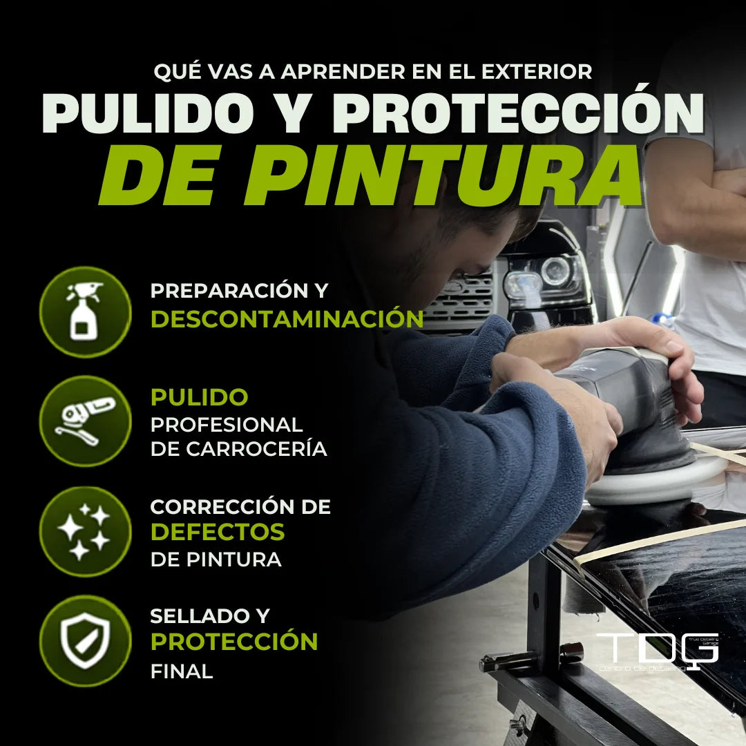 CURSO DETAILING 2 EN 1 – DETAILING + PULIDO Y PROTECCIÓN DE PINTURA (40H)