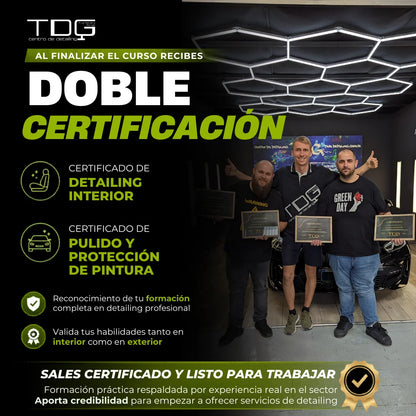 CURSO DETAILING 2 EN 1 – DETAILING + PULIDO Y PROTECCIÓN DE PINTURA (40H)