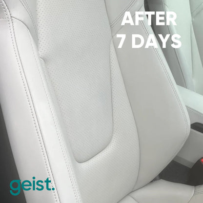 El Geist Removedor de Tinta y Tinte es una solución profesional potente y segura para eliminar marcas de bolígrafo, rotulador y transferencia de tinte en cuero, polipiel (PU) y PVC, sin dañar la superficie ni alterar su acabado.