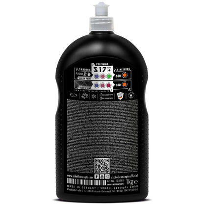 El Scholl Concepts S17+ Rubbing Compound es un pulimento universal de alto rendimiento ideal para eliminar rayaduras, marcas de lijado y defectos en pintura nueva o usada. Su tecnología iPT garantiza máxima eliminación con mínimo polvo y un acabado brillante. Compatible con la mayoría de pads Scholl.